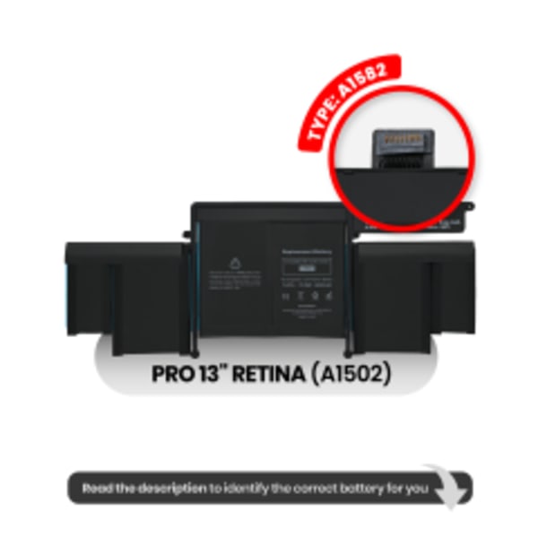 Batteri (A1582) För MacBook Pro 13" A1502 (2015)