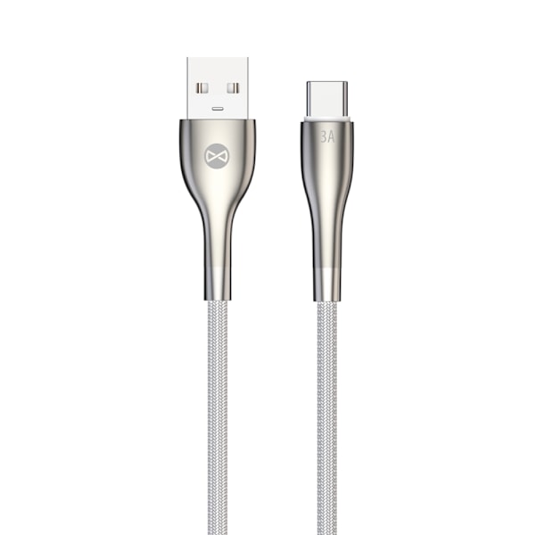 Forever Sleek-kabel USB - USB-C 1,0 m 3A vit
