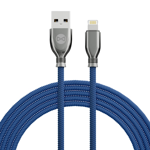Forever Tornado-kabel USB - Lightning 1,0 m 3A marinblå