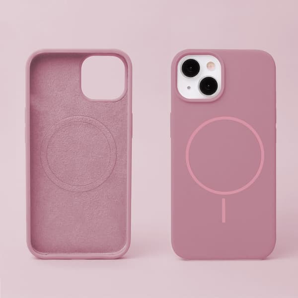 Silikon tunt Mag-fodral för iPhone 13 6,1\" rosa