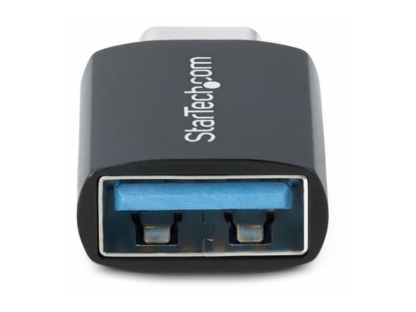 StarTech.com USB-C till USB-A Adapter, USB 5Gbps, Kompakt USB-C Hane till USB-A Hona Adapter, Slitstarkt Metallchassi, M/F USB-C adapter svart
