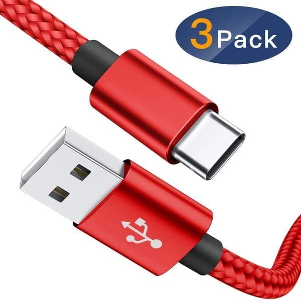 3 st hög kvalitet 1 m  usb-c|röd