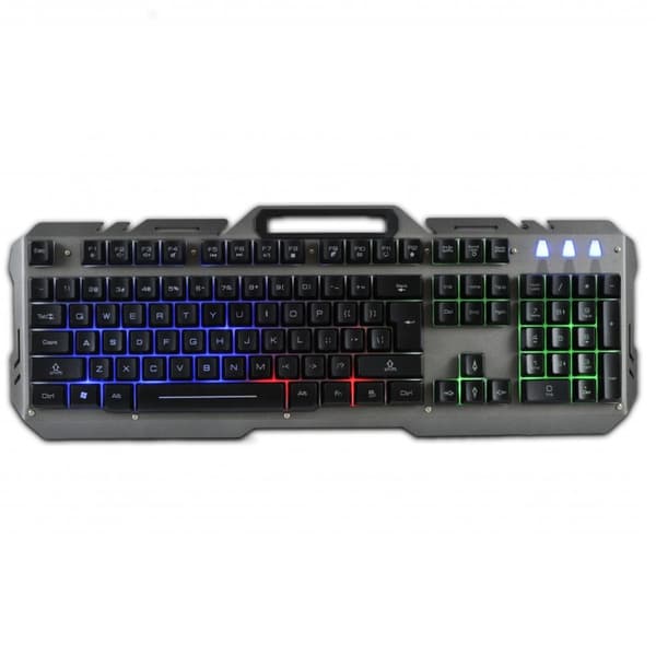 Rebeltec trådbundet set: LED-tangentbord + mus för INTERCEPTOR-spelare röd
