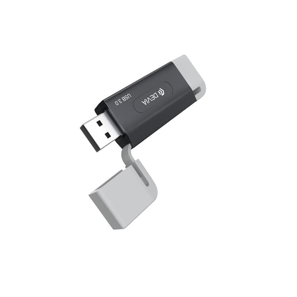 Devia kortläsare 2i1 EL240 USB/USB-C 3.0 svart