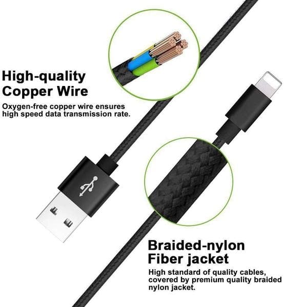 2 st 2 m färgade  iphone kabel hög kvalitet|röd