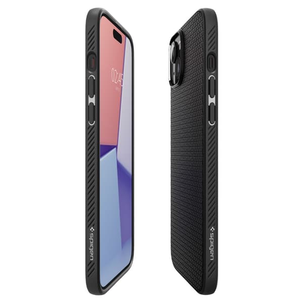 Spigen Liquid Air fodral för iPhone 15 matt svart
