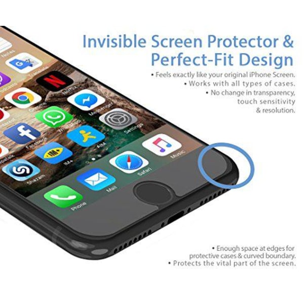2 st härdad glas för iphone 8 plus