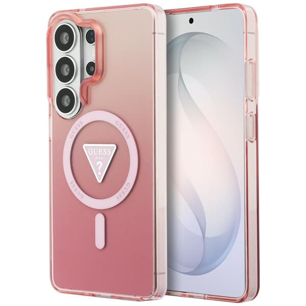 Guess-fodral IML Gradient Triangle MagSafe för Samsung Galaxy S26 Ultra rosa