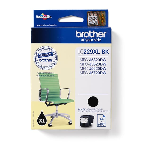 Brother LC225XL Y Gul 1200 sidor bläck gul