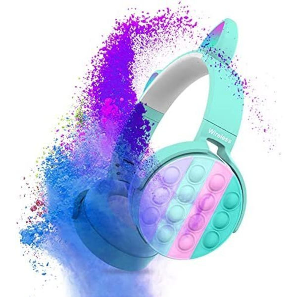 Rainbow Pop-On-It trådlösa-hörlurar turkos