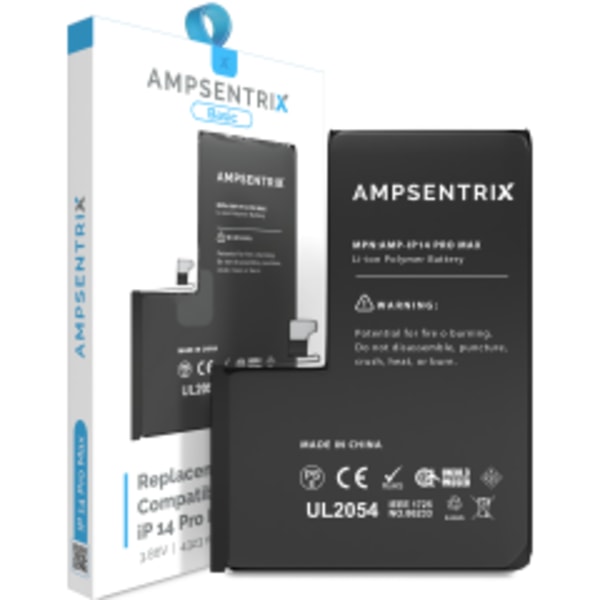 Ersättningsbatteri för iPhone 14 Pro Max (AmpSentrix Basic)