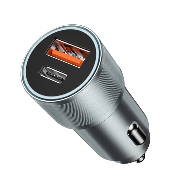 BWOO BO-CC73 PD billaddare 1x USB-C - USB-A port 38W silver silver