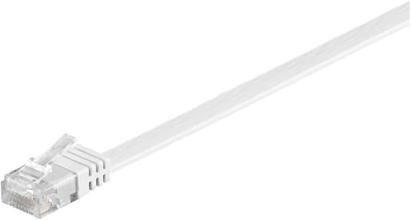 Goobay RJ45 CAT 5e Flat U/UTP CCA 0,5m White