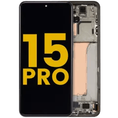 OLED-enhet med ram för Xiaomi 15 Pro (renoverad) (grön) grön