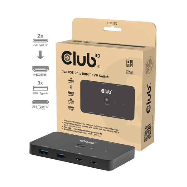 Club 3D CSV-2512 KVM / audio-switch