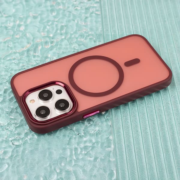 Frozen Mag skal för iPhone 17 Pro / 18 Pro röd öppen ring röd