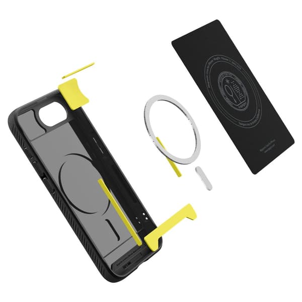 Spigen Rugged Armor Mag MagSafe-fodral för iPhone 16E Matt svart