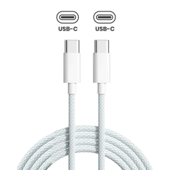 USB-C till C flätad kabel för iPhone / iPad (1 m / 3 fot) (OEM Grade A) (Bulkförpackning) (50-pack)