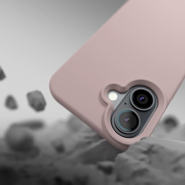 Etteri Silikon Mag skal för iPhone 16e / 17e ljusrosa rosa
