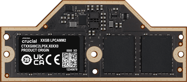 Crucial LPDDR5X SDRAM 32GB 3750MHz Icke-ECC LPCAMM2