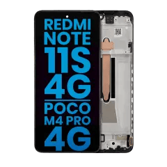 LCD-enhet med ram för Xiaomi Redmi Note 11S 4G / Poco M4 Pro 4G (Eftermarknad: Incel) (Alla färger)