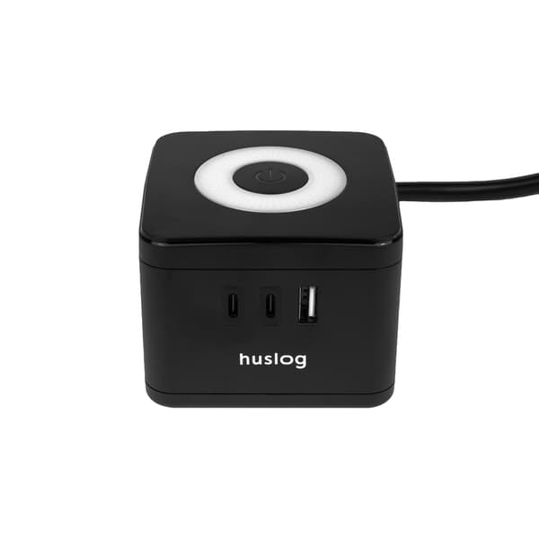 Huslog Cube förlängningssladd med LED