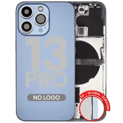 Baksida med smådelar för iPhone 13 Pro (EU / Global version) (Eftermarknad Plus) (Sierra Blue) blå