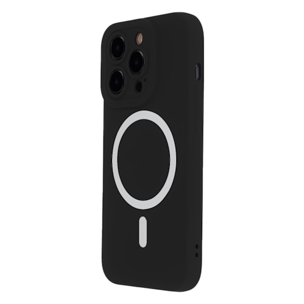 Tecto Shield Silicone Case for iPhone 15 Plus - Matte Black, Soft Grip