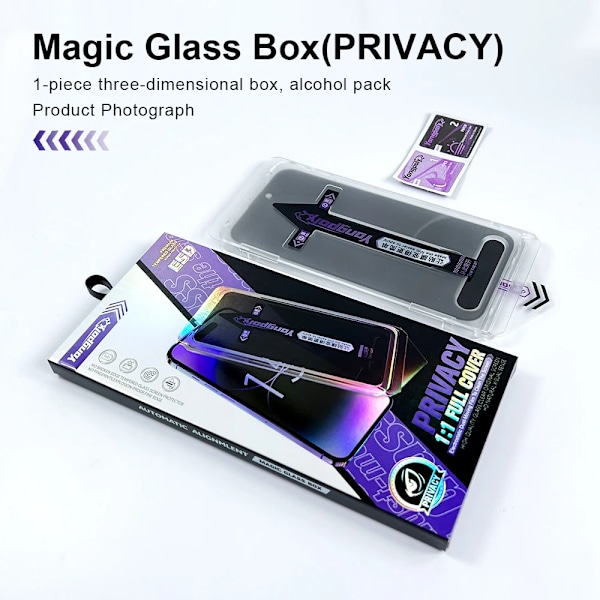 Heltäckande Sekretess skärm för iPhone 13 Pro Max med med lätt installationssats fack