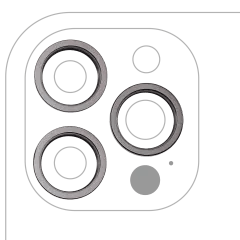 Bakre kameraram endast för iPhone 12 Pro Max (Grafit) (3-delat set) svart