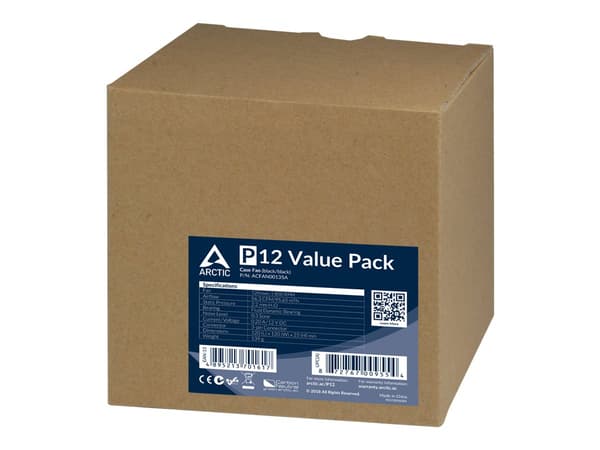 ARCTIC P12 Value Pack Fan 1-pack svart 120 mm