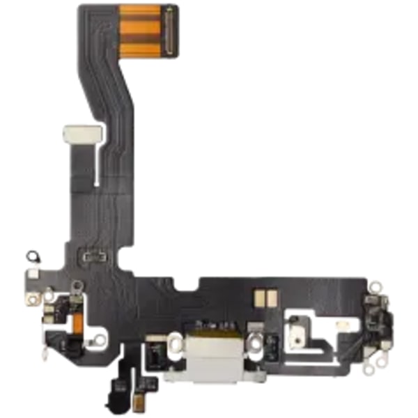 Laddningsport Flexkabel för iPhone 12 (Eftermarknad Plus) (Vit)