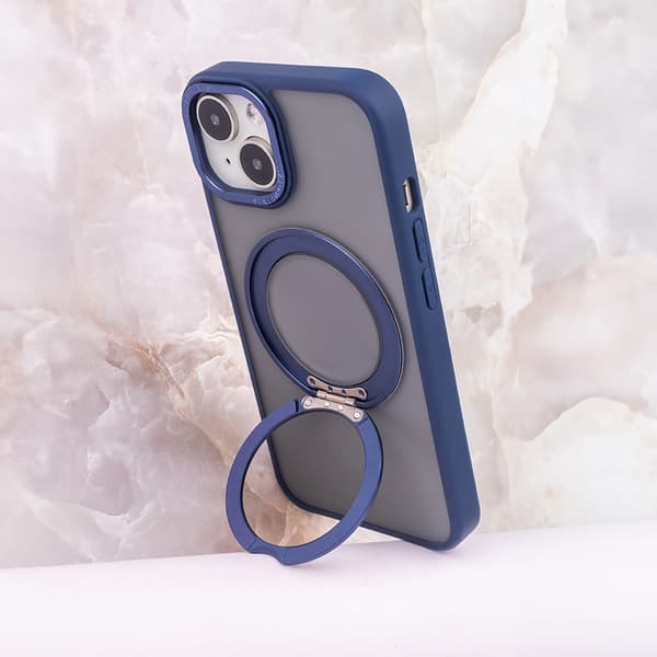 Mag Ring Roterande fodral för iPhone 11 marinblå