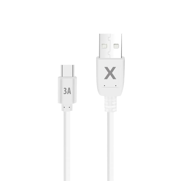 Maxlife kabel USB - USB-C 2,0 m 3A vit vit