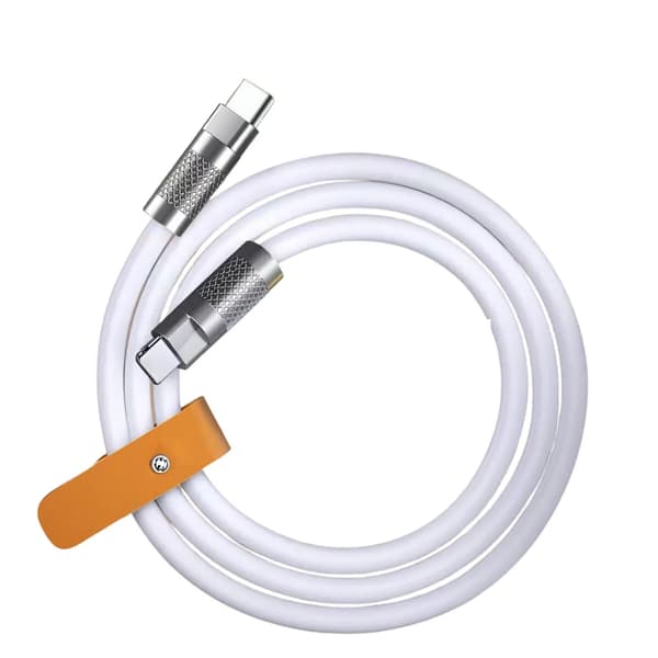 Laddkabel – USB-C till Lightning (2 m) – Vit svart