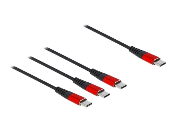 Delock USB Type-C kabel 1m svart röd