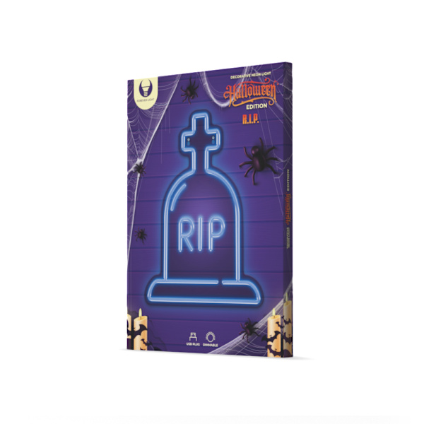 Neon PLEXI LED RIP blå FPNE16 Forever Light