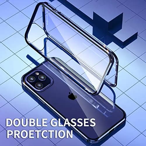 doubelsidig för iphone 12mini|blå transparent