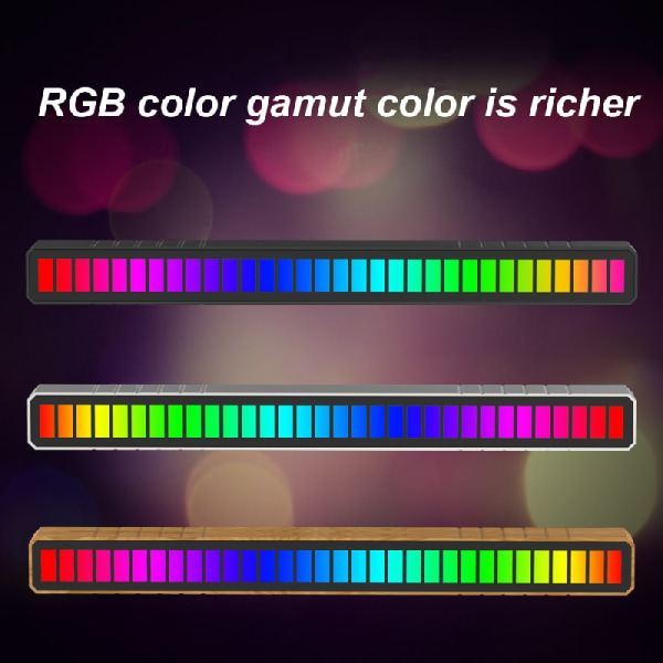 röstaktiverad RGB laddningsbart ljudkontroll svart svart
