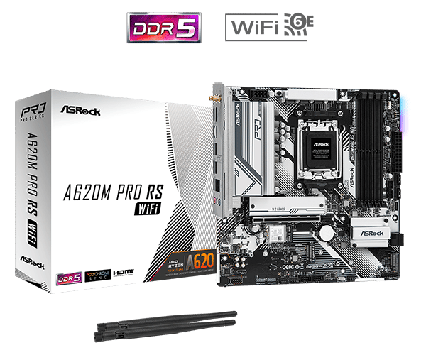 Asrock A620AM Pro RS WiFi mATX AM5