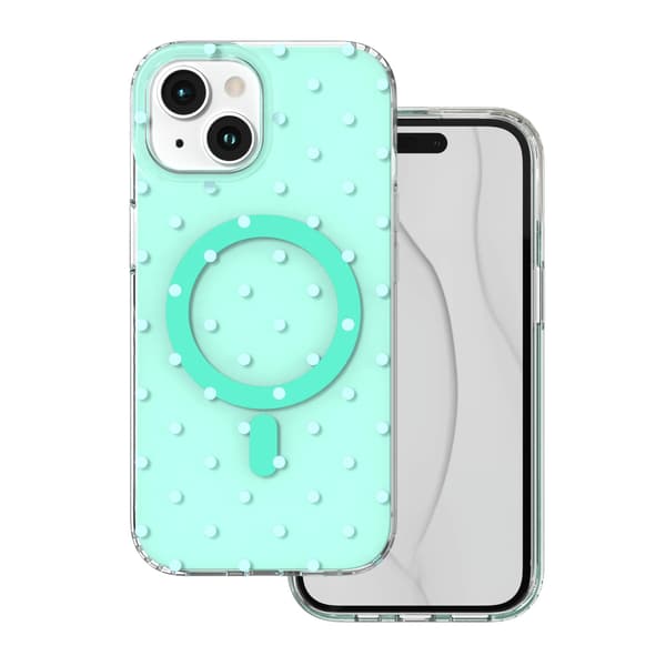 Bubble Dots Mag-fodral för iPhone 15 6,1\" grön