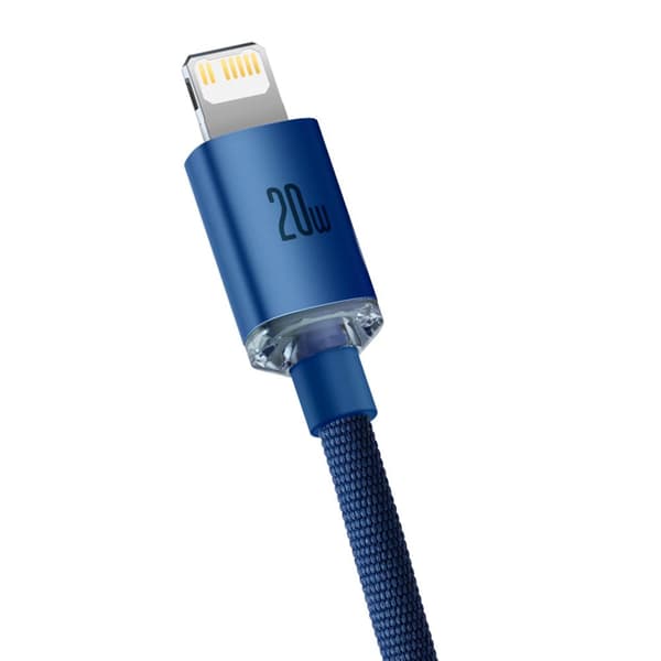 Baseus kabel Crystal Shine USB-C - Lightning 2,0 m 20W blå blå