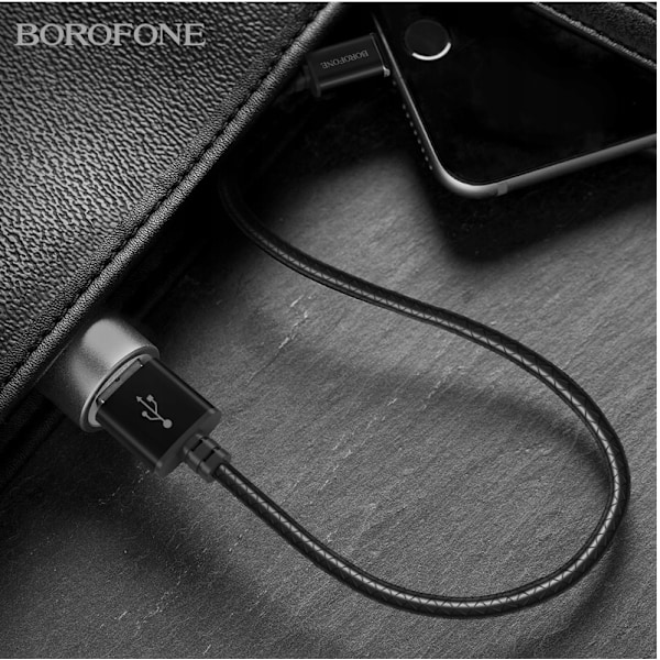 BU1  magnetisk USB-kabel för iphone svart