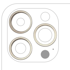 Bakre kameraram endast för iPhone 14 Pro / 14 Pro Max (Guld) (3-delat set) guld