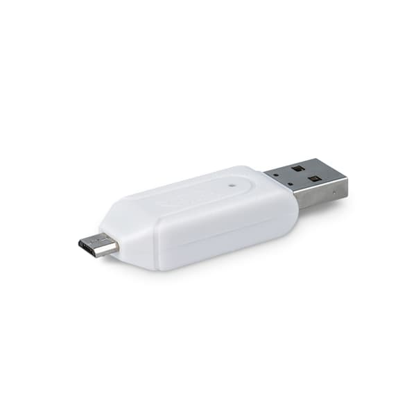 Forever microSD / SD-kortläsare USB + microUSB vit OTG