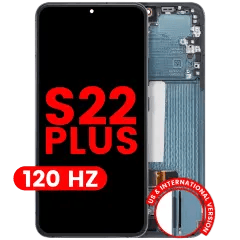 OLED-enhet med ram för Samsung Galaxy S22 Plus 5G (USA och internationell version) (Eftermarknad Plus) (120Hz) (Grön)