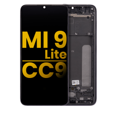 OLED-enhet med ram för Xiaomi Mi 9 Lite / CC9 (renoverad) (Onyx Gray)