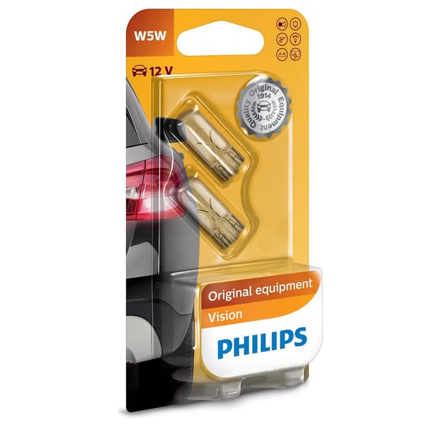 Philips billampa W5W 2st 12V 5W 12961B2