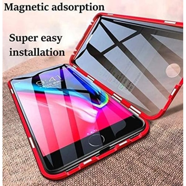 Sekretess skydd metall fodral till iPhone 15 pro rosa rosa