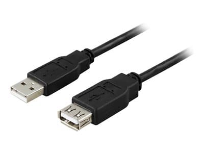 DELTACO USB2-13S USB forlängerkabel 3m svart